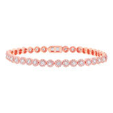 3.03ct 14k Rose Gold Diamond Lady's Bracelet